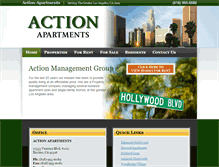 Tablet Screenshot of actionapartments.com